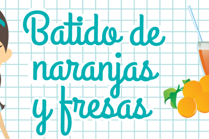 Cabecera receta batido de naranja y fresas | Maid in Barcelona